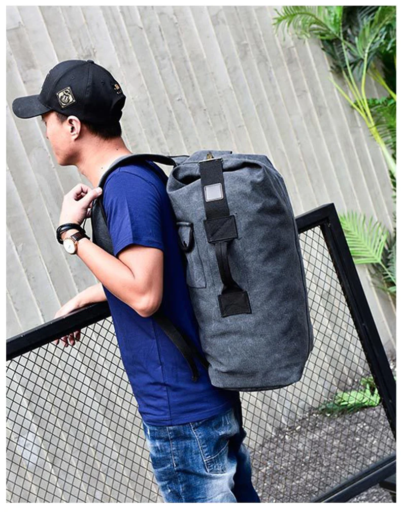 Grand sac de voyage d'alpinisme pour hommes, fourre-tout en toile, seau, à bandoulière, de l'armée, mochilas XA88C Grand sac de voyage d'alpinisme pour hommes, fourre-tout en toile, seau, à bandoulière, de l'armée, mochilas XA88C
