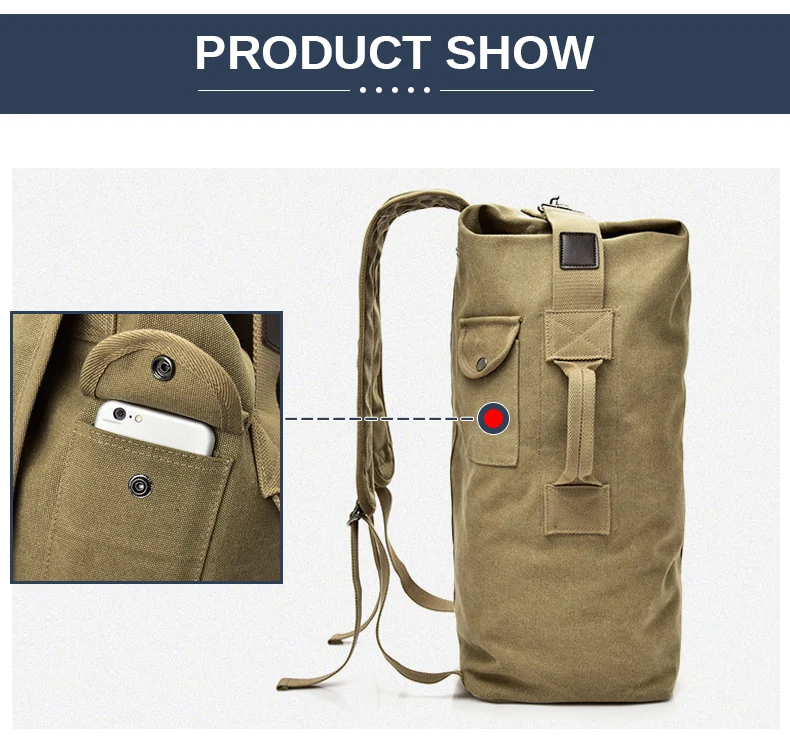 Grand sac de voyage d'alpinisme pour hommes, fourre-tout en toile, seau, à bandoulière, de l'armée, mochilas XA88C Grand sac de voyage d'alpinisme pour hommes, fourre-tout en toile, seau, à bandoulière, de l'armée, mochilas XA88C