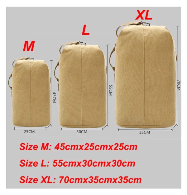 Grand sac de voyage d'alpinisme pour hommes, fourre-tout en toile, seau, à bandoulière, de l'armée, mochilas XA88C – Image 6