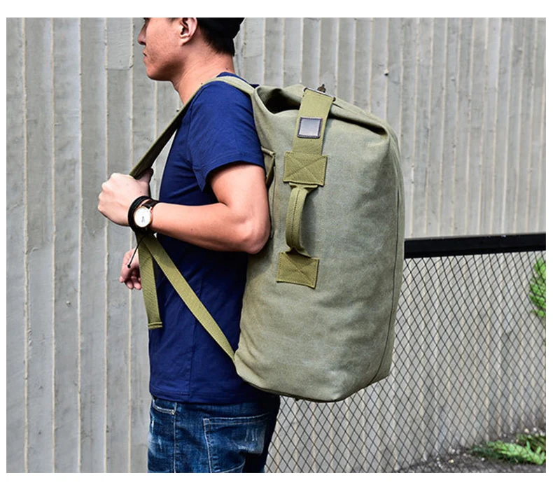 Grand sac de voyage d'alpinisme pour hommes, fourre-tout en toile, seau, à bandoulière, de l'armée, mochilas XA88C Grand sac de voyage d'alpinisme pour hommes, fourre-tout en toile, seau, à bandoulière, de l'armée, mochilas XA88C