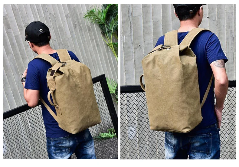 Grand sac de voyage d'alpinisme pour hommes, fourre-tout en toile, seau, à bandoulière, de l'armée, mochilas XA88C Grand sac de voyage d'alpinisme pour hommes, fourre-tout en toile, seau, à bandoulière, de l'armée, mochilas XA88C