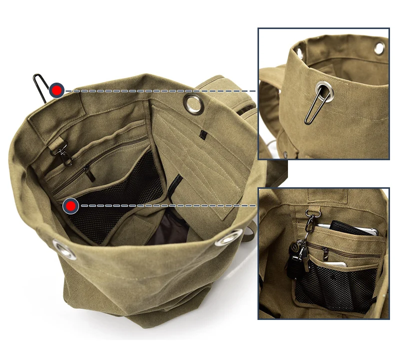 Grand sac de voyage d'alpinisme pour hommes, fourre-tout en toile, seau, à bandoulière, de l'armée, mochilas XA88C Grand sac de voyage d'alpinisme pour hommes, fourre-tout en toile, seau, à bandoulière, de l'armée, mochilas XA88C