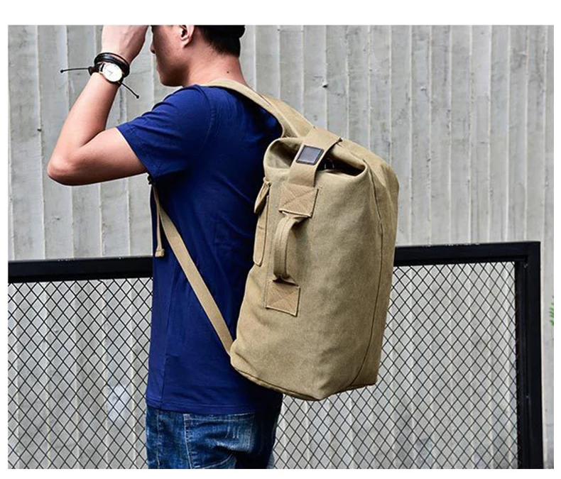 Grand sac de voyage d'alpinisme pour hommes, fourre-tout en toile, seau, à bandoulière, de l'armée, mochilas XA88C Grand sac de voyage d'alpinisme pour hommes, fourre-tout en toile, seau, à bandoulière, de l'armée, mochilas XA88C