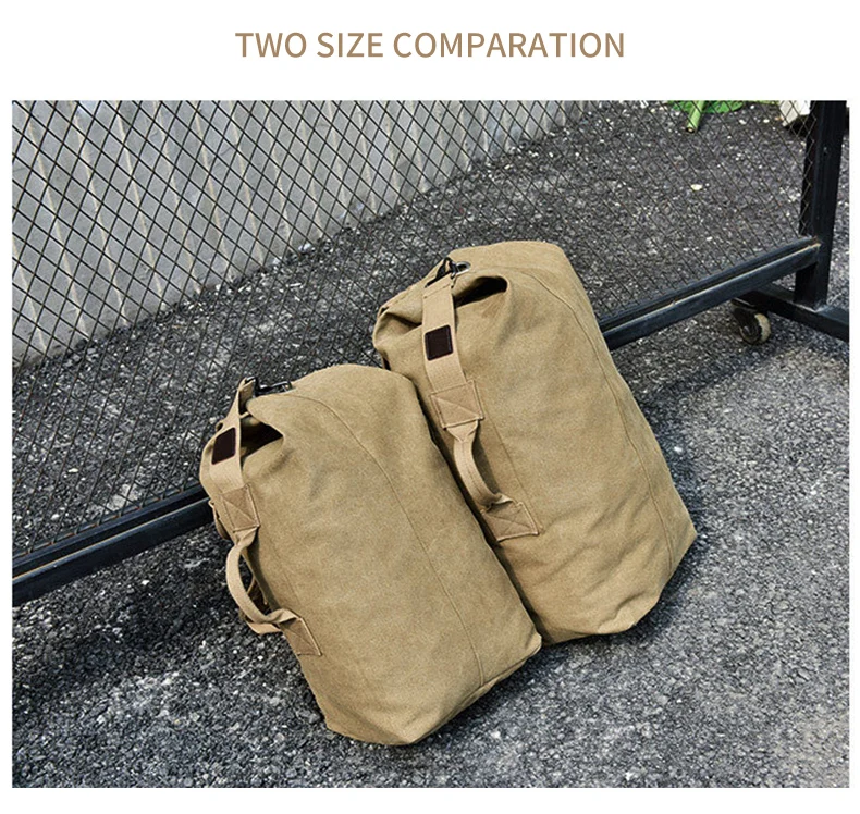 Grand sac de voyage d'alpinisme pour hommes, fourre-tout en toile, seau, à bandoulière, de l'armée, mochilas XA88C