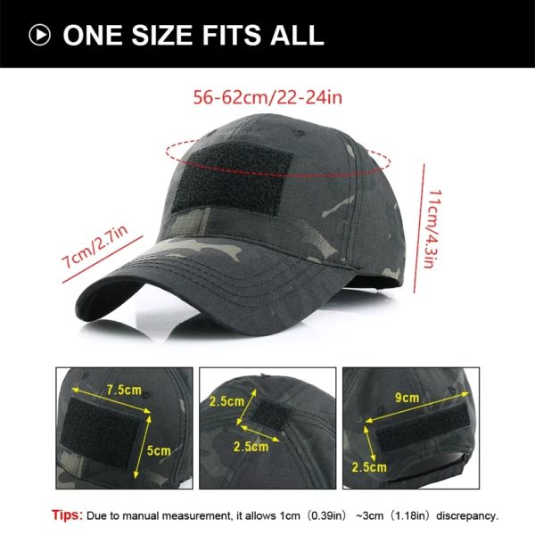 CamSolomon-Casquettes de baseball en maille respirante, chapeau de camionneur, snapback réglable, résistant au soleil, airsoft, sport, chasse, camping – Image 6