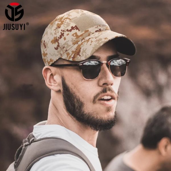 CamSolomon-Casquettes de baseball en maille respirante, chapeau de camionneur, snapback réglable, résistant au soleil, airsoft, sport, chasse, camping – Image 2