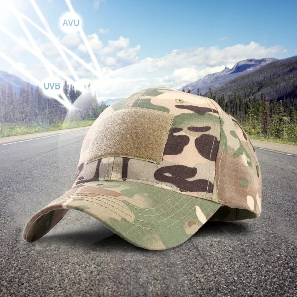 CamSolomon-Casquettes de baseball en maille respirante, chapeau de camionneur, snapback réglable, résistant au soleil, airsoft, sport, chasse, camping – Image 3