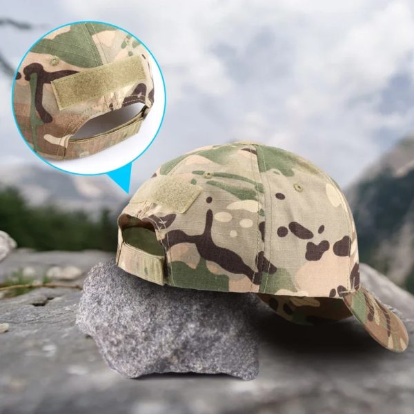 CamSolomon-Casquettes de baseball en maille respirante, chapeau de camionneur, snapback réglable, résistant au soleil, airsoft, sport, chasse, camping – Image 4