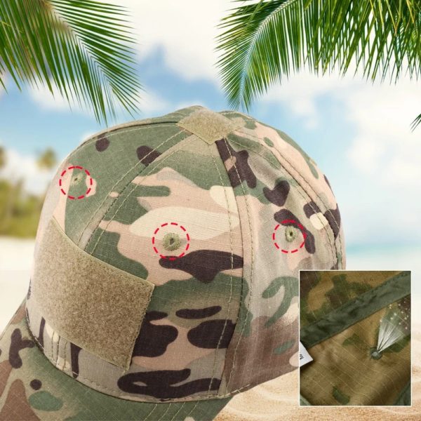 CamSolomon-Casquettes de baseball en maille respirante, chapeau de camionneur, snapback réglable, résistant au soleil, airsoft, sport, chasse, camping – Image 5