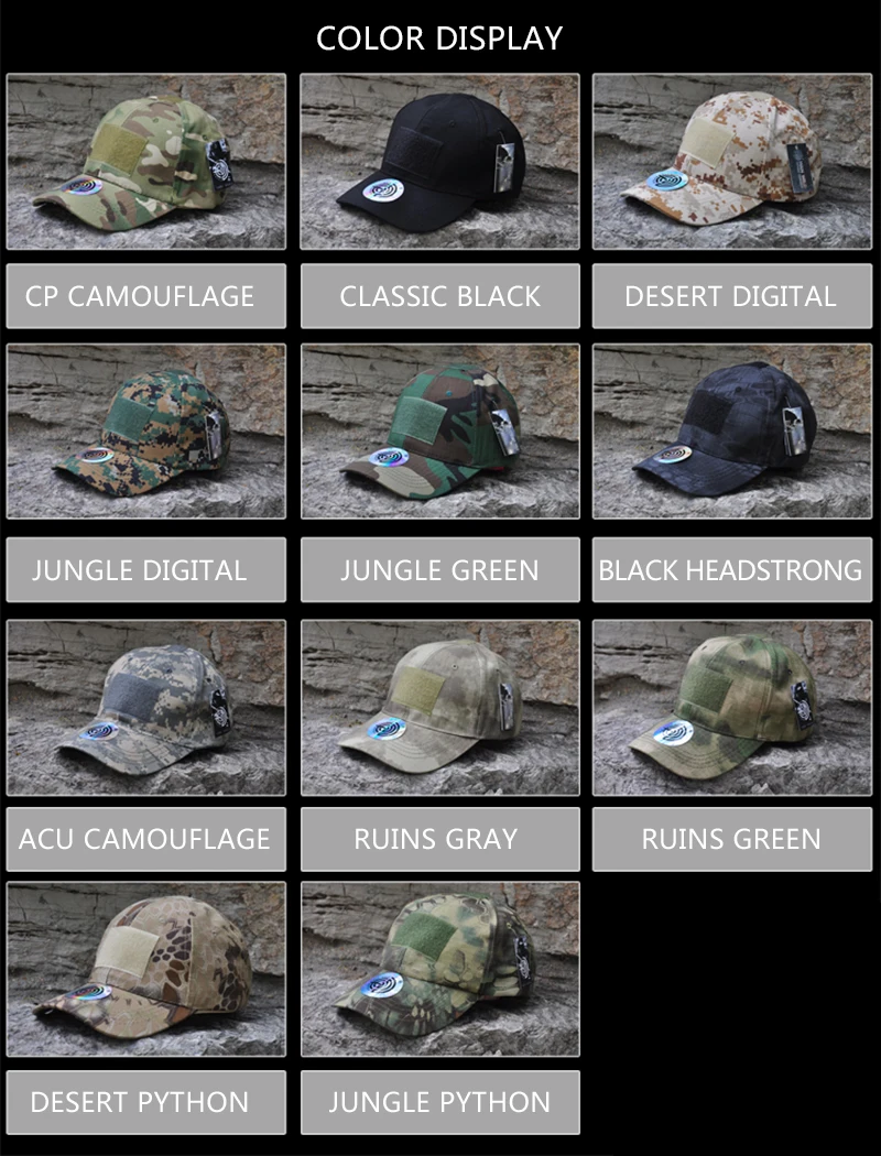 HAN WILD-Casquette de Baseball CamSolomon pour dehors en Plein Air, html, Simplicité, Dulmilitaire, Armée, Broderie