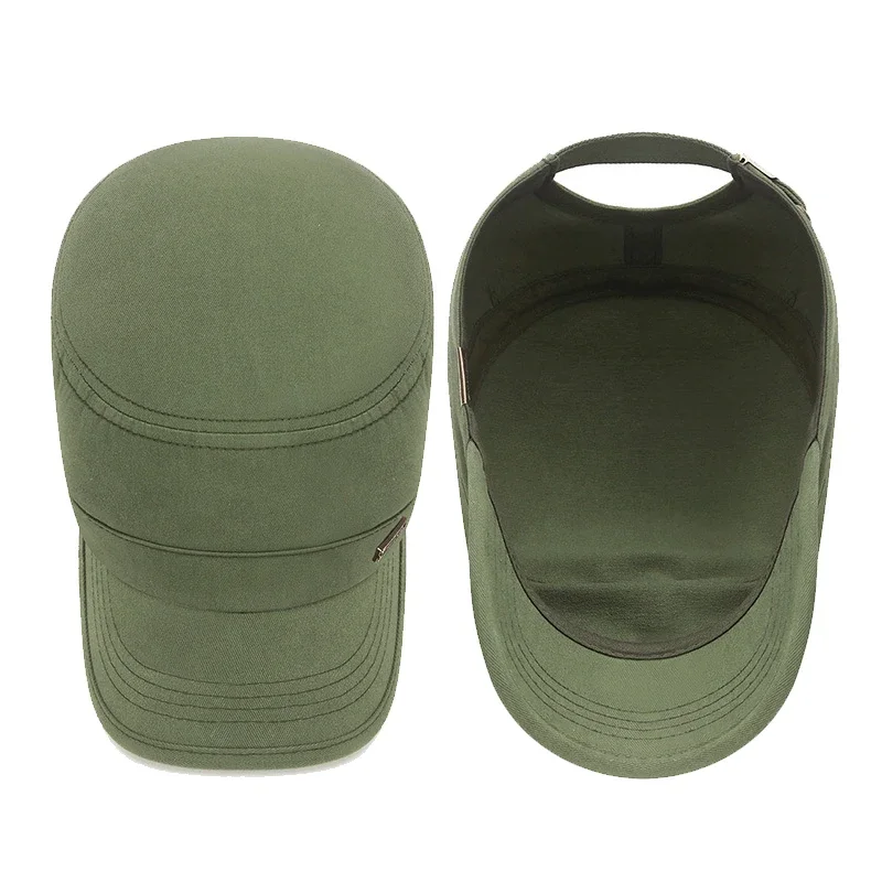 Chapeaux Snapback en coton décontracté classique, sports de plein air, casquette de baseball, casquette de cadet militaire plate, design de style, nouvelle mode