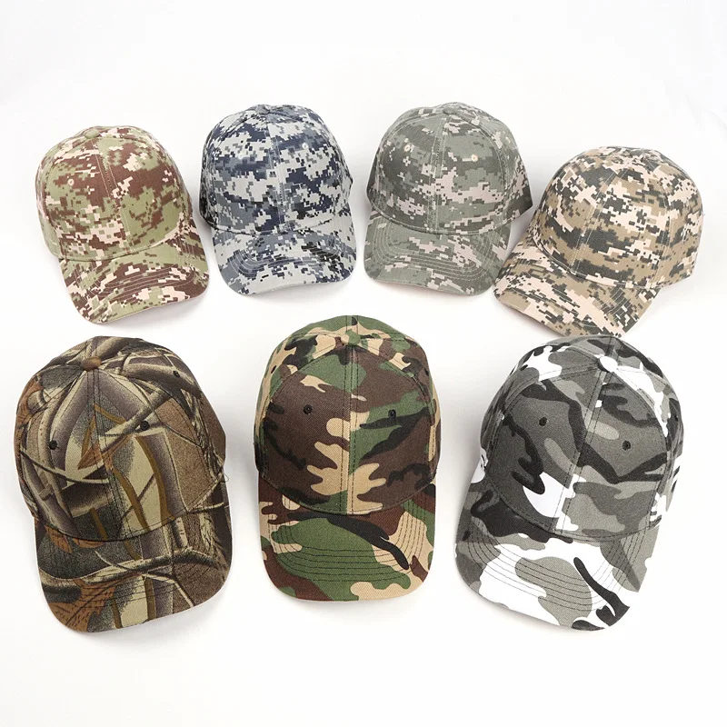 Casquette de Baseball ajustable pour l'été, chapeau de protection solaire, camouflage militaire, airsoft, chasse, camping, randonnée, pêche