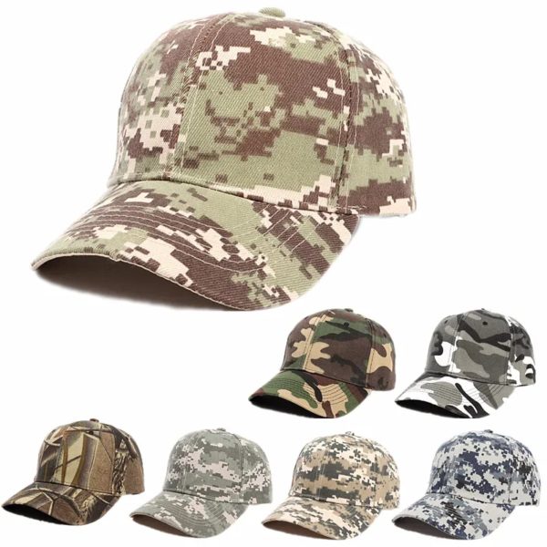 Casquette de Baseball ajustable pour l'été, chapeau de protection solaire, camouflage militaire, airsoft, chasse, camping, randonnée, pêche