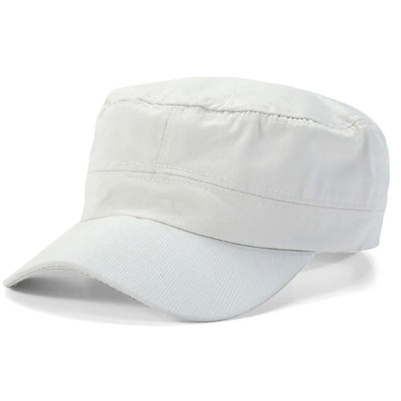 Chapeau de patrouille militaire unisexe réglable, chapeau de l'armée vintage, casquette de cadet, 5 couleurs, style classique, uni, plat, hommes, femmes, mode, 1 pièce