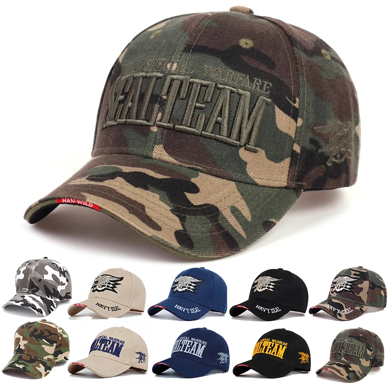 Sealteam-Casquette de baseball avec lettres du corps des Marines des États-Unis pour hommes, chapeau de sceaux de la marine, casquette de sport pour adultes, chasse en plein air, aviation, mode