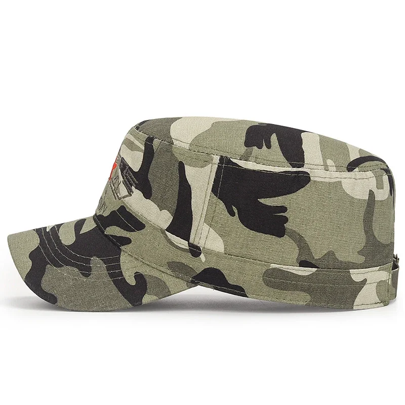 Casquette de baseball décontractée pour hommes et femmes, chapeaux Snapback de sport en plein air, militaire américain, dessus plat souple, conception de casquette de l'armée, nouvelle mode