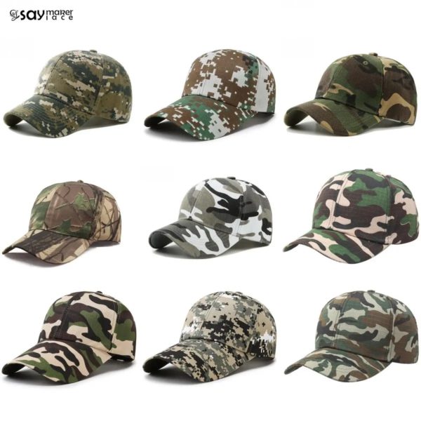 Casquette de Baseball ajustable pour l'été, chapeau de protection solaire, camouflage militaire, airsoft, chasse, camping, randonnée, pêche
