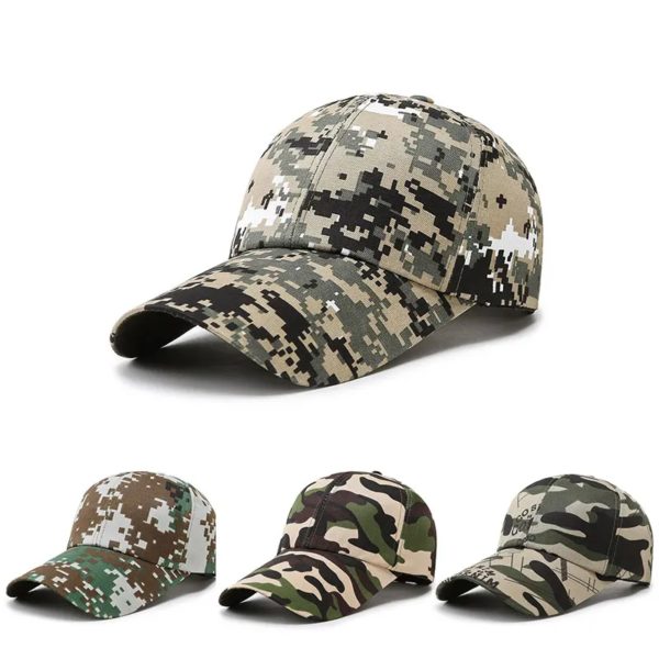 Casquette de Baseball ajustable pour l'été, chapeau de protection solaire, camouflage militaire, airsoft, chasse, camping, randonnée, pêche – Image 3