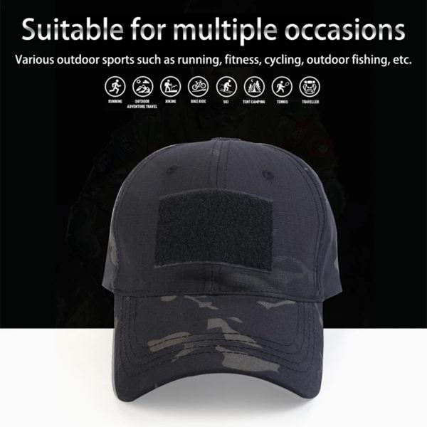 Casquettes de baseball CamSolomon Duloutcentré, chapeau réglable de soldat, skip paintball – Image 2