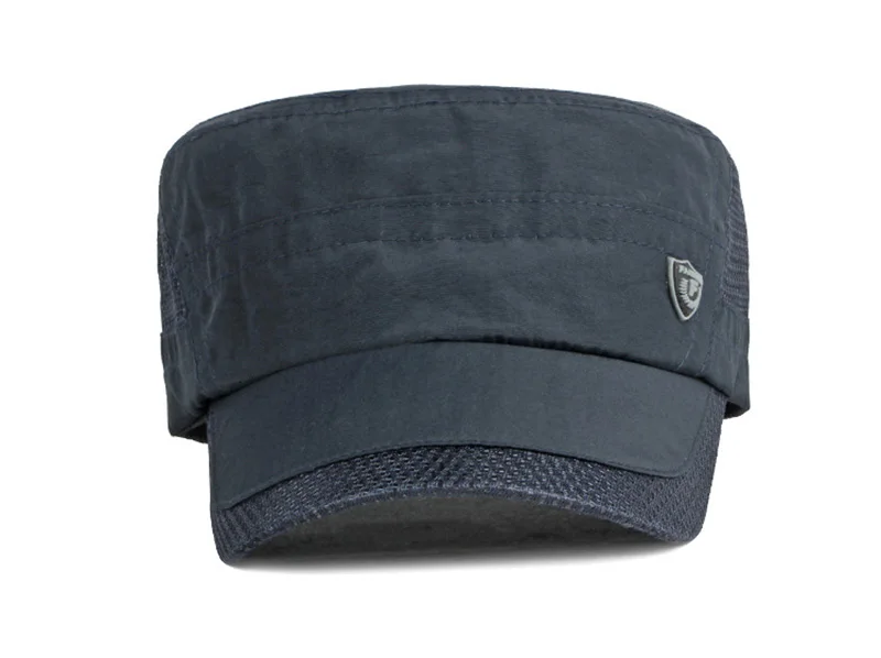 Chapeaux militaires à séchage rapide pour hommes, casquettes de baseball à dessus plat d'été, casquette de l'armée extérieure pour femmes, maille respirante