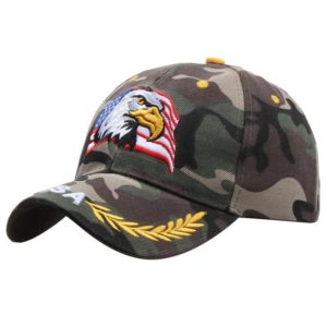 Casquette de baseball brodée en 3D Eagle USA pour hommes, casquette Snapback animale, chapeaux de rue Hip Hop, armée de cheminée, militaire américain