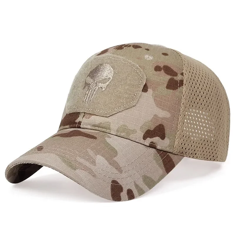 Casquettes de baseball en maille pour hommes et femmes, couvre-chef de camionneur, couvre-chef d'extérieur, couvre-chef militaire, pare-soleil, été, airsoft