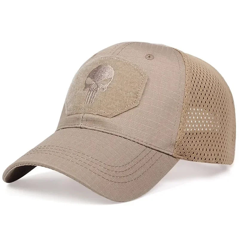 Casquettes de baseball en maille pour hommes et femmes, couvre-chef de camionneur, couvre-chef d'extérieur, couvre-chef militaire, pare-soleil, été, airsoft