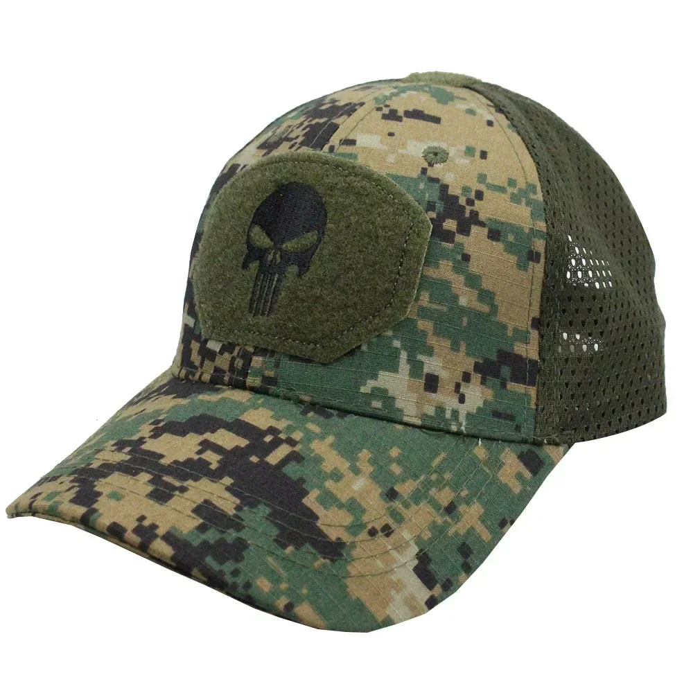 Casquettes de baseball en maille pour hommes et femmes, couvre-chef de camionneur, couvre-chef d'extérieur, couvre-chef militaire, pare-soleil, été, airsoft