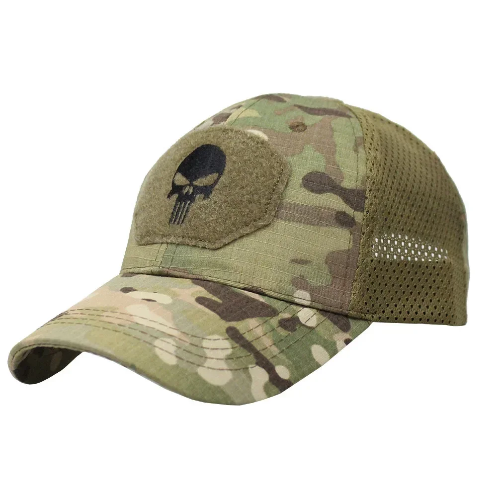 Casquettes de baseball en maille pour hommes et femmes, couvre-chef de camionneur, couvre-chef d'extérieur, couvre-chef militaire, pare-soleil, été, airsoft