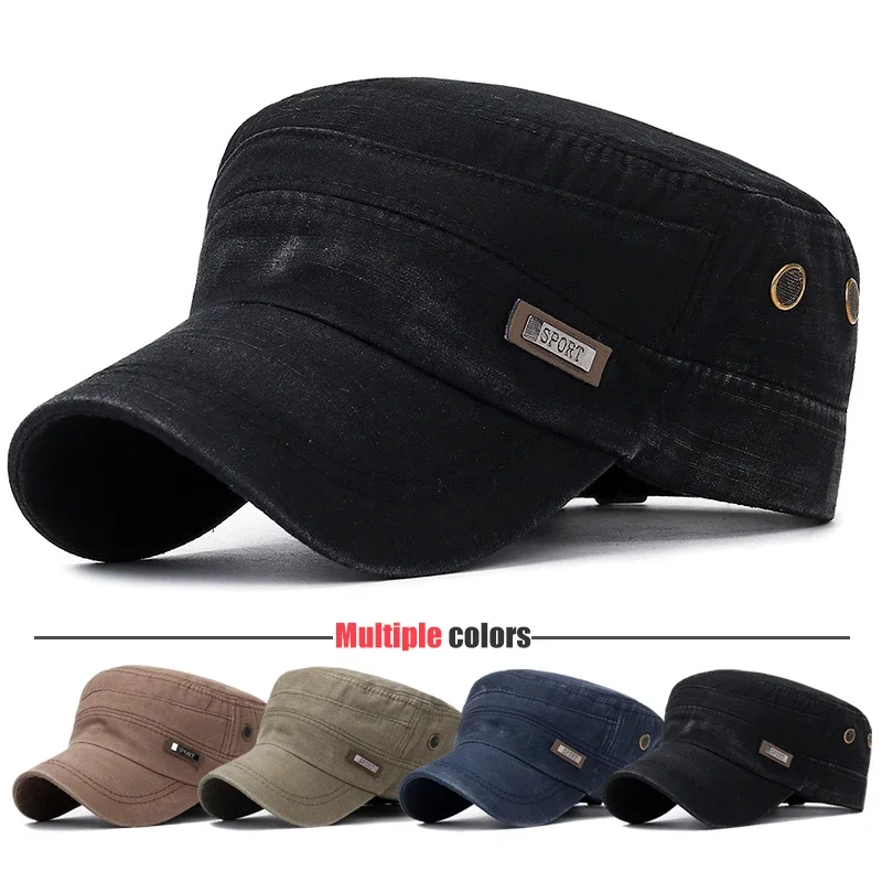 Casquette unisexe réglable Snapback, casquette plate de cadet militaire, vêtements de mode, sports de plein air décontractés, baseball, irritation, nouveau