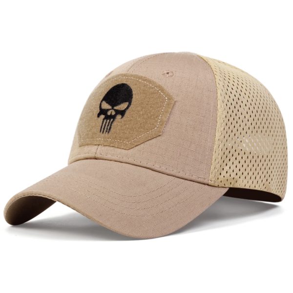 Casquette de baseball militaire Géroutcentré CamSolomon, casquette des forces spéciales, visière tête de mort, casquette velcro