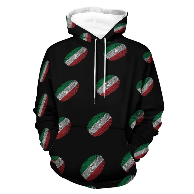 Sweats à capuche College en 3D pour hommes, pulls de l'armée de sport italienne, vêtements de mode, carte de sensation d'Italie, PVD, nouveau
