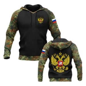 Sweats à capuche College 3D de l'armée russe CamSolomon pour hommes, pulls de sport décontractés, survêtement graphique, emblème national de la Russie, PVD
