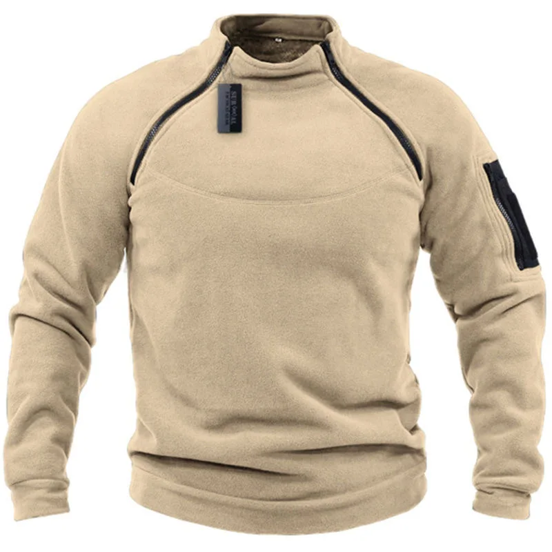 Veste Thermique KeepticalSmile pour Homme, Pull à Fermeture Éclair Chaud, Manteau Coupe-Vent, Sweat de Randonnée, Vêtements d'Extérieur, Grande Taille, 5XL, 4XL
