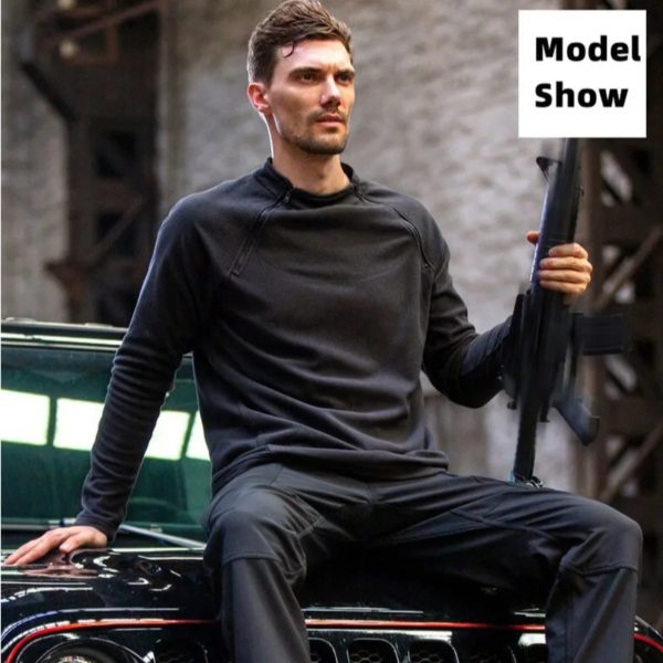 Veste Thermique KeepticalSmile pour Homme, Pull à Fermeture Éclair Chaud, Manteau Coupe-Vent, Sweat de Randonnée, Vêtements d'Extérieur, Grande Taille, 5XL, 4XL – Image 4