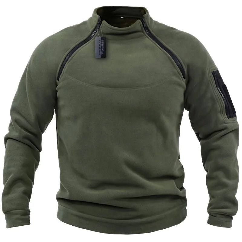 Veste Thermique KeepticalSmile pour Homme, Pull à Fermeture Éclair Chaud, Manteau Coupe-Vent, Sweat de Randonnée, Vêtements d'Extérieur, Grande Taille, 5XL, 4XL
