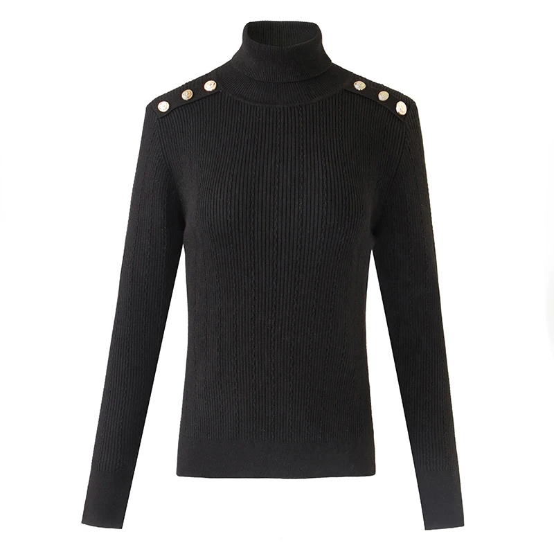 Pull à col roulé monochrome pour femme, pull skinny, vert armée, minimaliste, début du printemps, discuter de la tête, strucdécontracté, mode, 2024