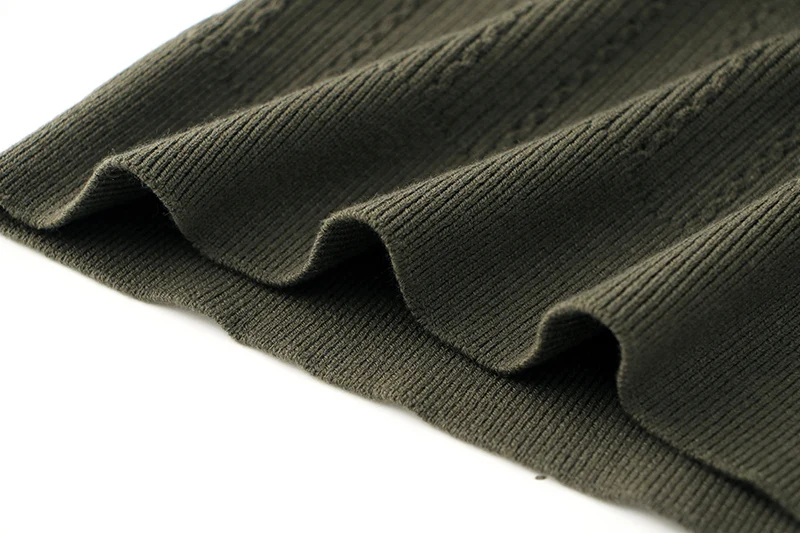 Pull à col roulé en mélange de laine pour femme, chandail de luxe, vert armée, chaud, hiver, épaulettes, décontracté, tricoté