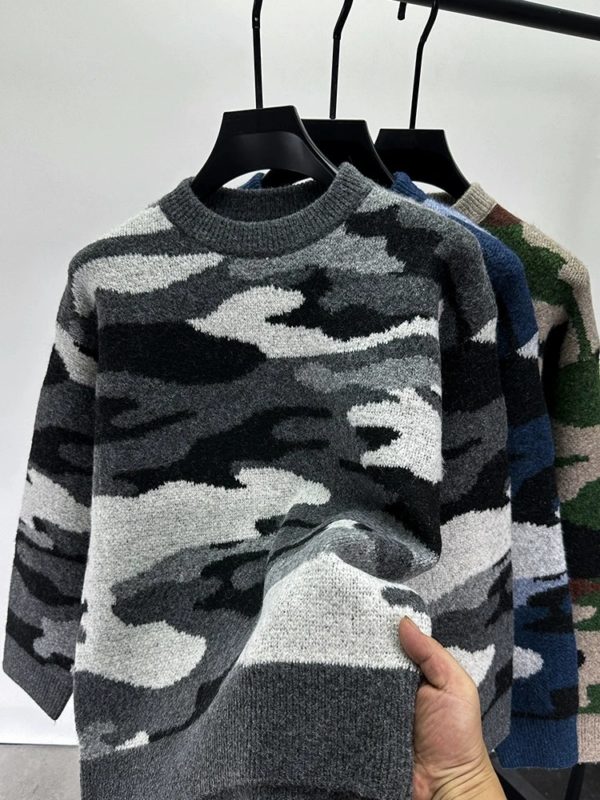 Pull en tricot à col rond pour hommes, haut chaud, pull décontracté, design camSolomon, style chinois, nouvelle mode, haute qualité, automne, hiver – Image 6