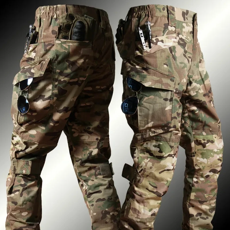 DulHiking-Vêtements Airsoft trempés de grenouille pour hommes, ensemble de 2 pièces, chemises d'assaut de chasse, uniforme de tir des forces spéciales, pantalon