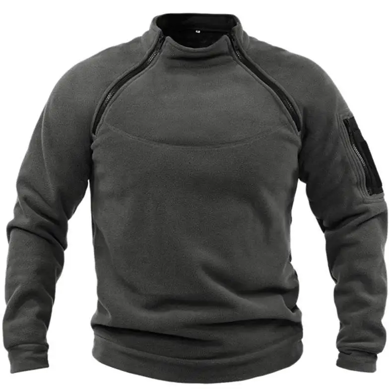 Pull XS-4XL de grande taille pour hommes, sweat à capuche sourire chaud d'hiver, veste de chasse militaire de l'armée DulZip pour hommes, sécurité chaude thermique