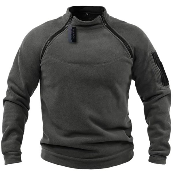 Pull XS-4XL de grande taille pour hommes, sweat à capuche sourire chaud d'hiver, veste de chasse militaire de l'armée DulZip pour hommes, sécurité chaude thermique – Image 5