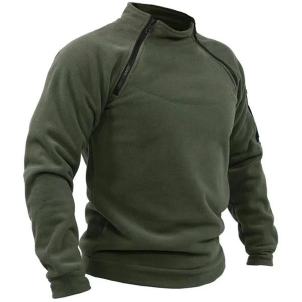 Pull XS-4XL de grande taille pour hommes, sweat à capuche sourire chaud d'hiver, veste de chasse militaire de l'armée DulZip pour hommes, sécurité chaude thermique – Image 4