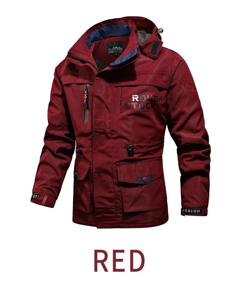 Veste de sport militaire imperméable pour homme, manteau de pilote, coupe-vent, sweat à capuche, vêtements de l'armée de chasse