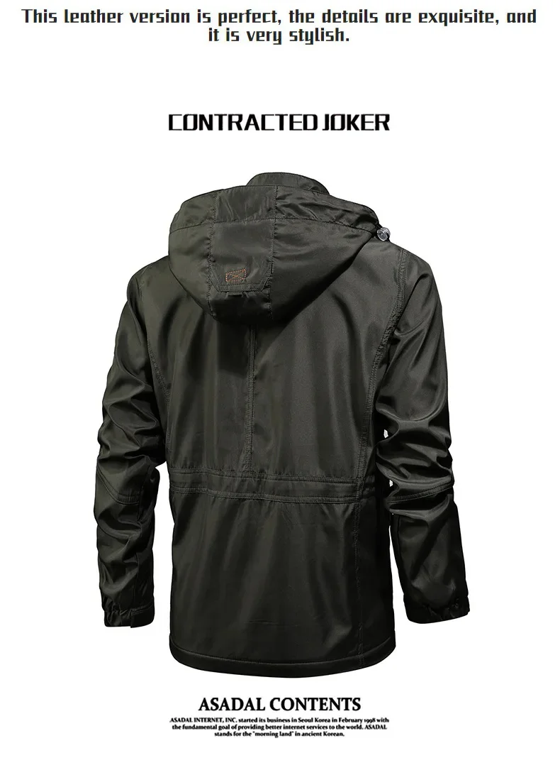 Veste de sport militaire imperméable pour homme, manteau de pilote, coupe-vent, sweat à capuche, vêtements de l'armée de chasse