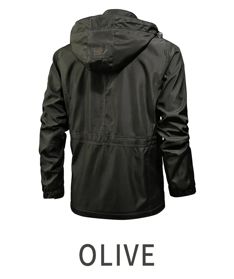 Veste de sport militaire imperméable pour homme, manteau de pilote, coupe-vent, sweat à capuche, vêtements de l'armée de chasse