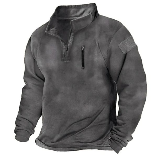 Sweat-shirt chaud à manches longues pour hommes, pull coupe-vent, vêtements d'entraînement, DulTop, nouveau, 2023 – Image 5