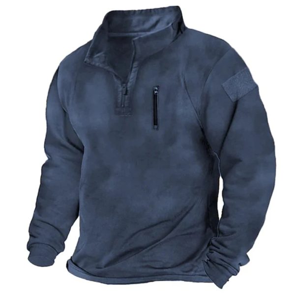 Sweat-shirt chaud à manches longues pour hommes, pull coupe-vent, vêtements d'entraînement, DulTop, nouveau, 2023 – Image 4