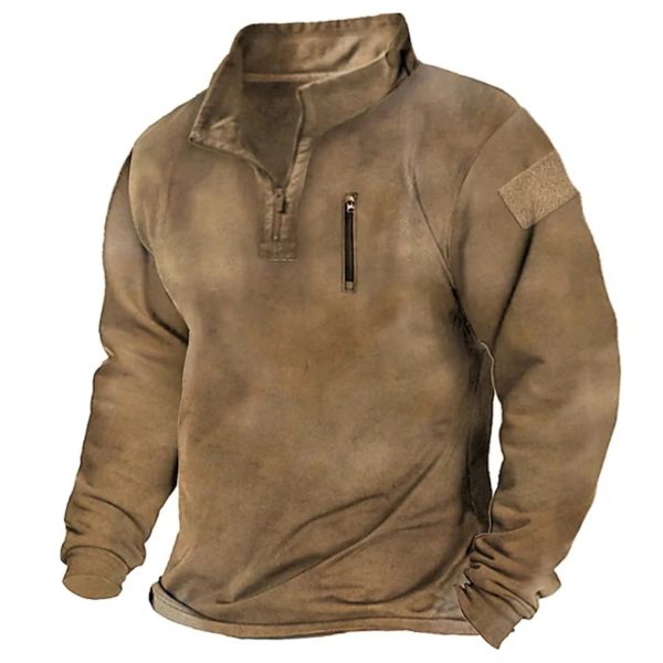 Sweat-shirt chaud à manches longues pour hommes, pull coupe-vent, vêtements d'entraînement, DulTop, nouveau, 2023 – Image 2
