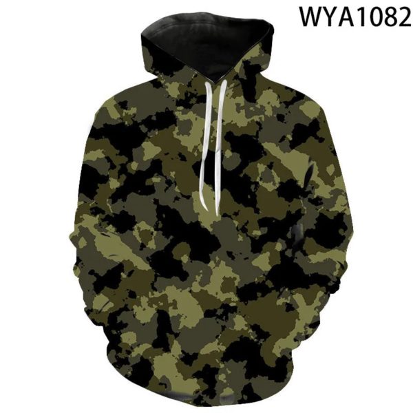 Sweat à capuche imprimé camsalomon militaire pour hommes et femmes, sweats à capuche 3D pour enfants, sweat-shirt décontracté pour garçon et fille, streetwear cool pour enfants, pull à capuche, nouveau, 2022 – Image 2